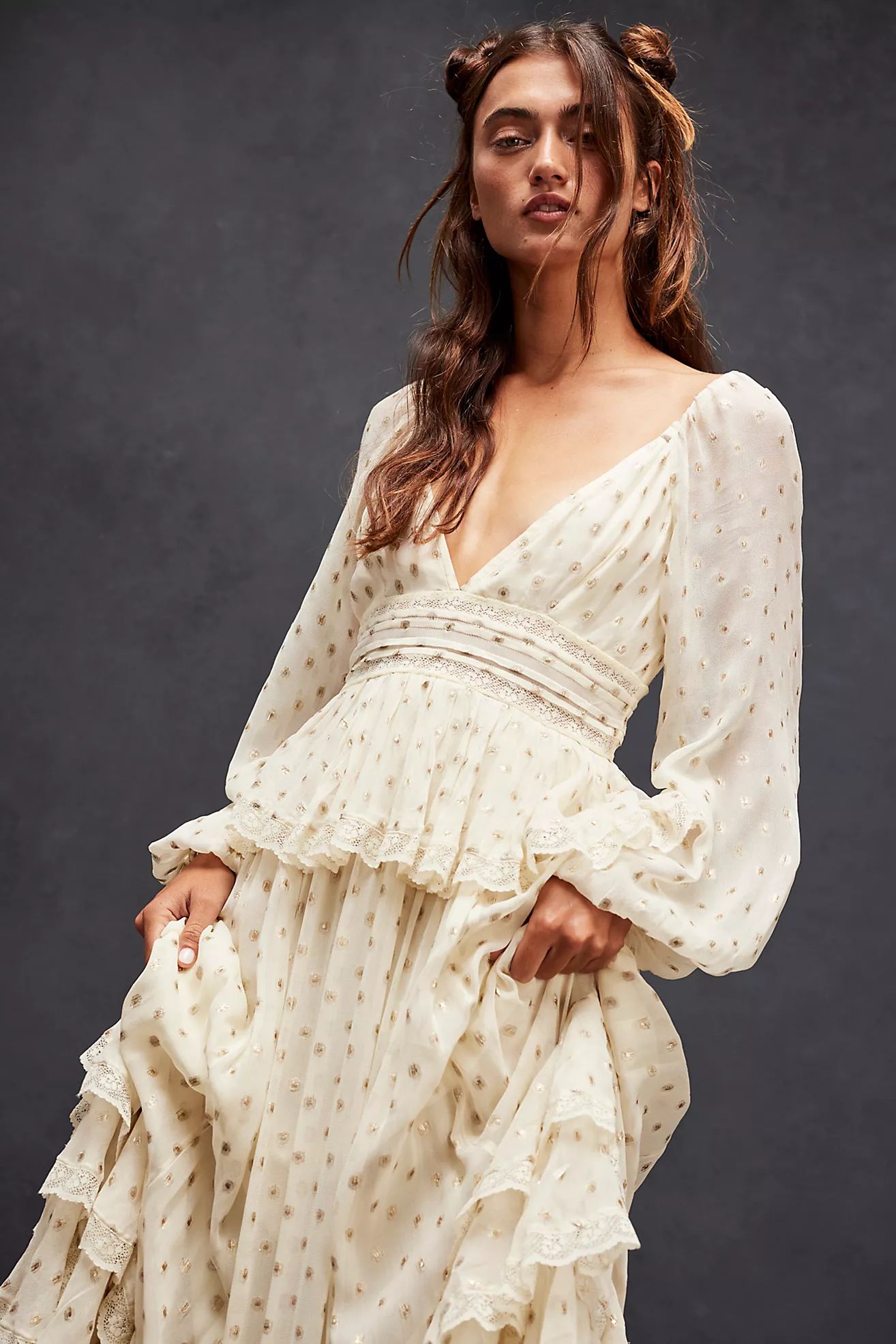 Rococo Sand Emi Long Sleeved Dress | Free People (Global - UK&FR Excluded)