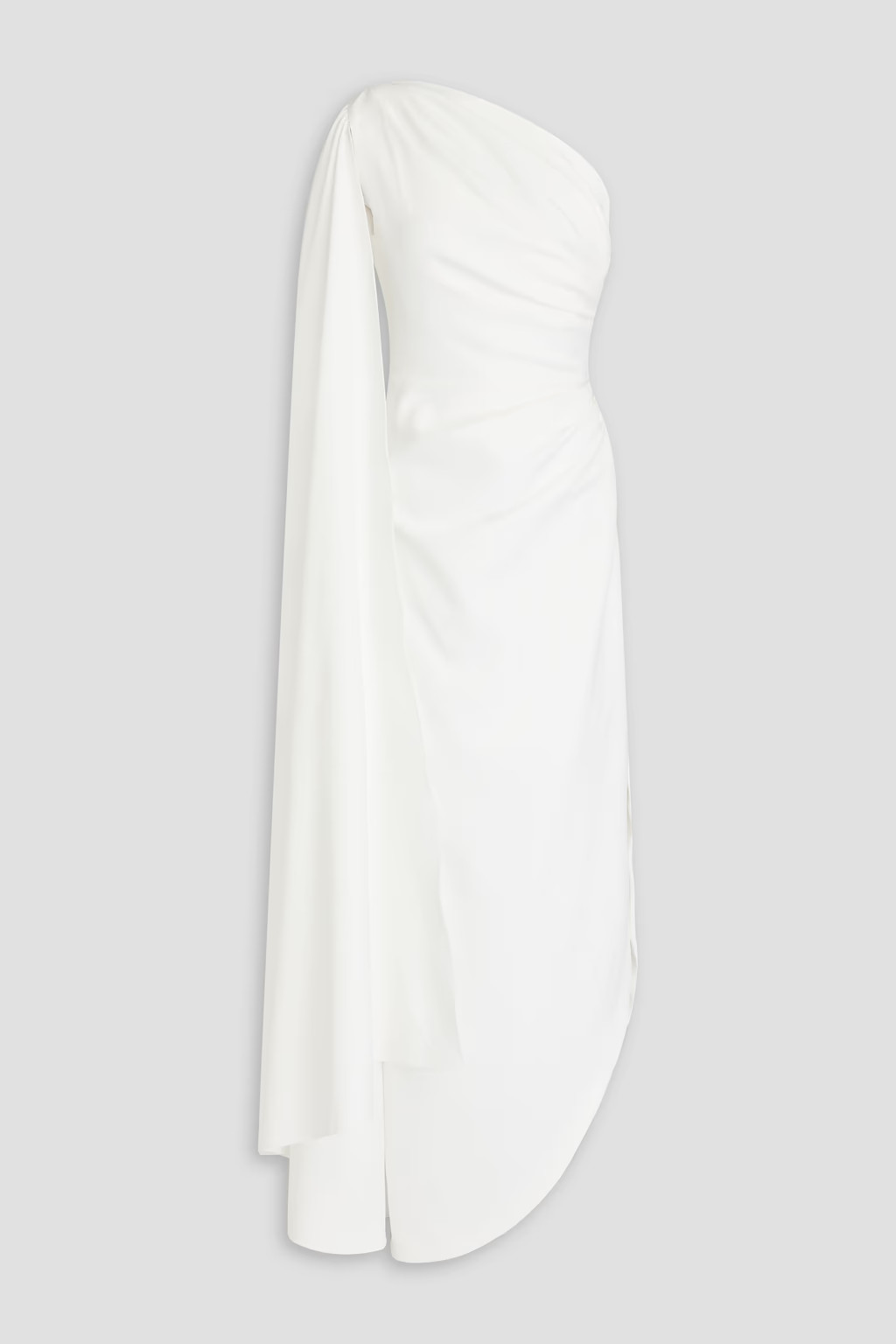 One-shoulder draped crepe gown | The Outnet (US and CA)