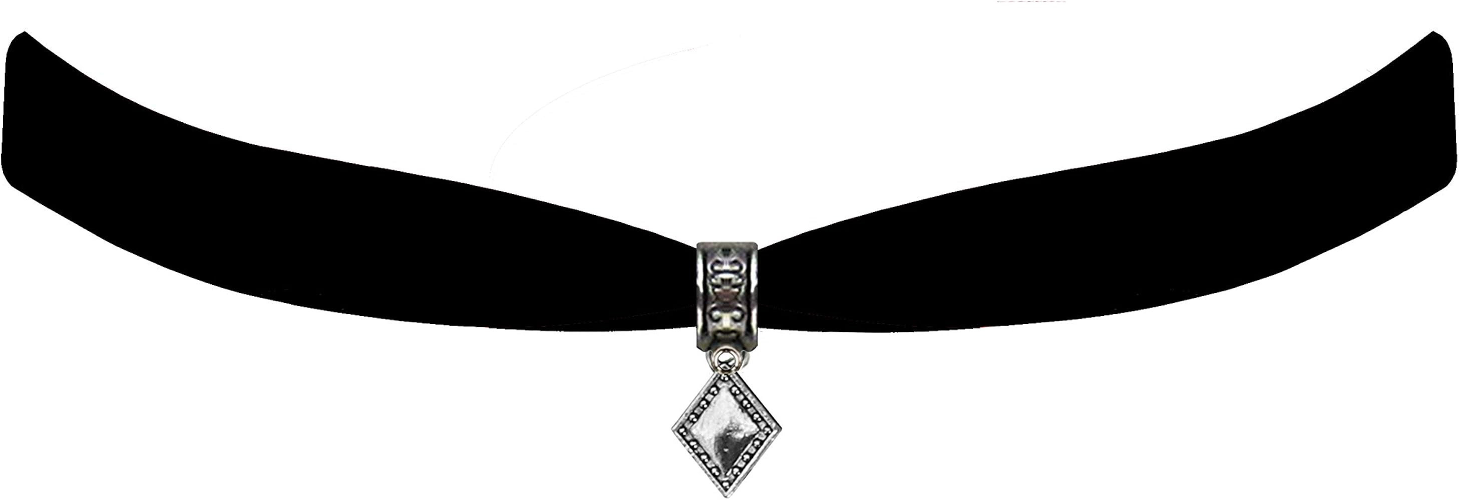 Victorian Vault Steampunk Black Velvet Choker Poker Spades Diamonds Hearts Clubs Card Suits Penda... | Amazon (US)