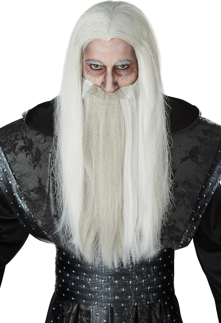 Adult Dark Wizard Wig and Beard Set | Amazon (US)