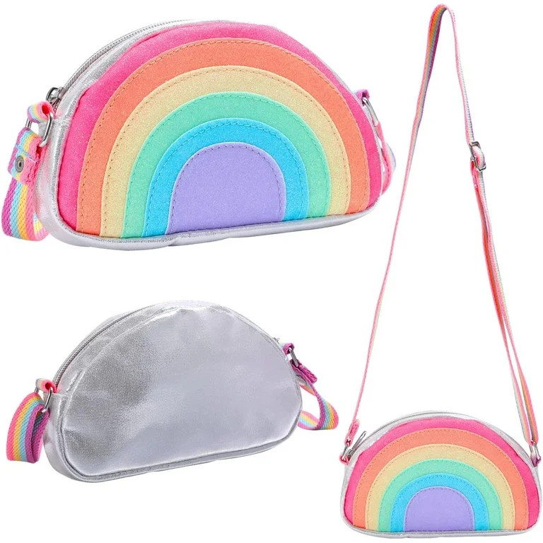 PinkSheep Rainbow Girls Mini Purse Crossbody Shoulder Bag Handbags for Kids Women Dress up | Walmart (US)