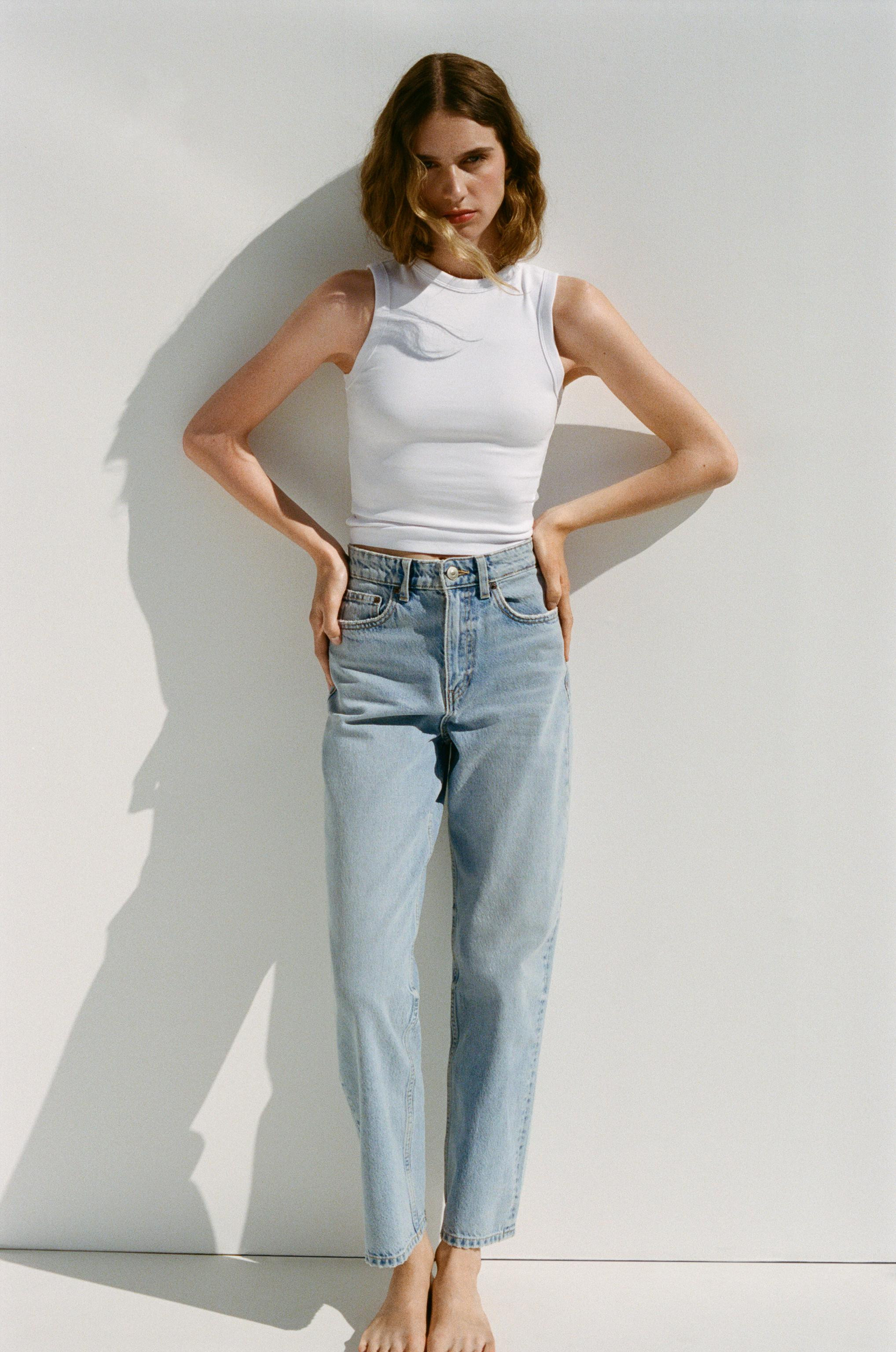 TRF MOM FIT HIGH-WAIST JEANS | Zara UK