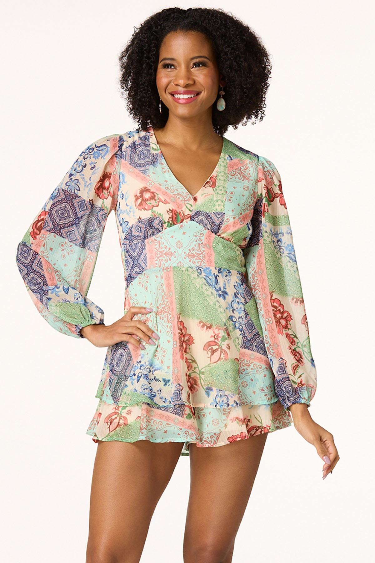 Patchwork Romper | Cato Fashions