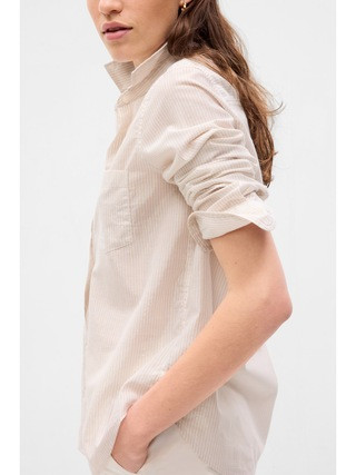 Metallic Stripe Perfect Shirt | Gap (US)
