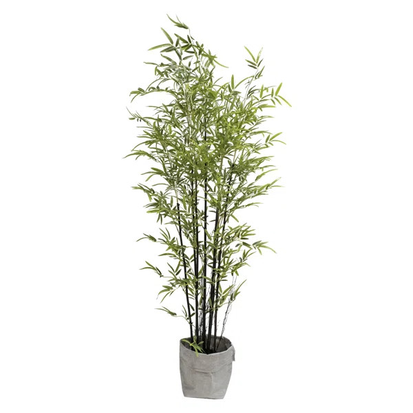 72" Artificial Bamboo Tree in Pot Liner | Wayfair Professional