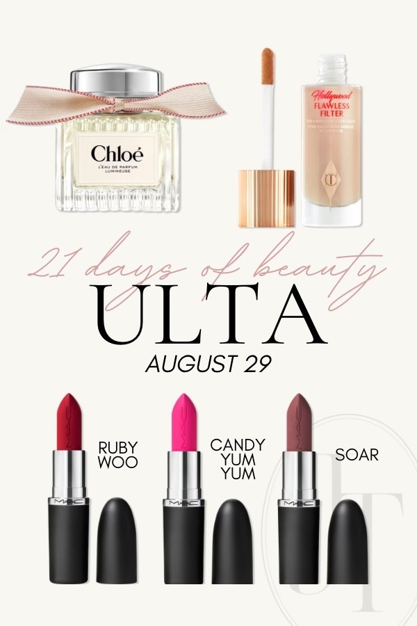 More fantastic finds from ULTA 21 Days of Beauty! 🙌🏻🎉 My signature pink - MAC Candy Yum Yum - is on sale today, too!!!! And you can’t pass up 50% off on anything Charlotte Tilbury 💁🏻‍♀️

#LTKBeauty #LTKmorningroutine #LTKOver40