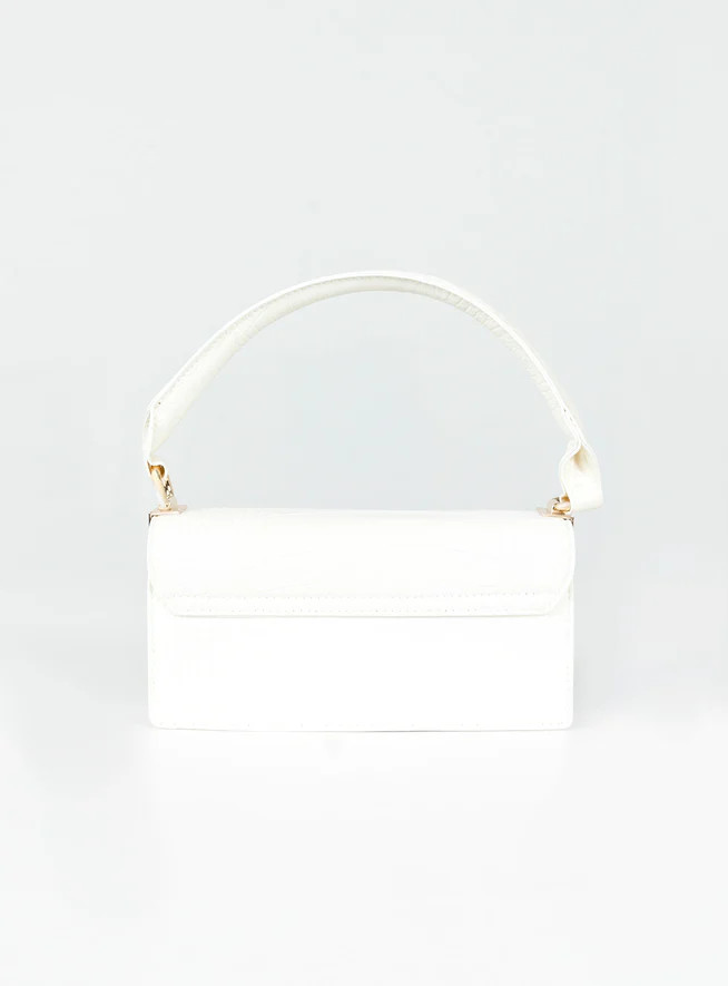 Everidge Shoulder Bag White | Princess Polly US