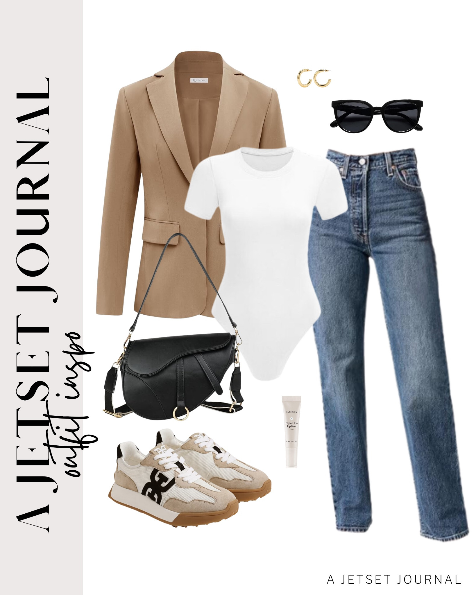 Upgrade your basic bodysuit and jeans with a stylish blazer!

white sneakers, amazon favorite, neutral sneakers, cute sunglasses, functional bag, cute flats, how to style denim jeans, affordable finds, amazon fashion

#LTKU #LTKSeasonal #LTKStyleTip