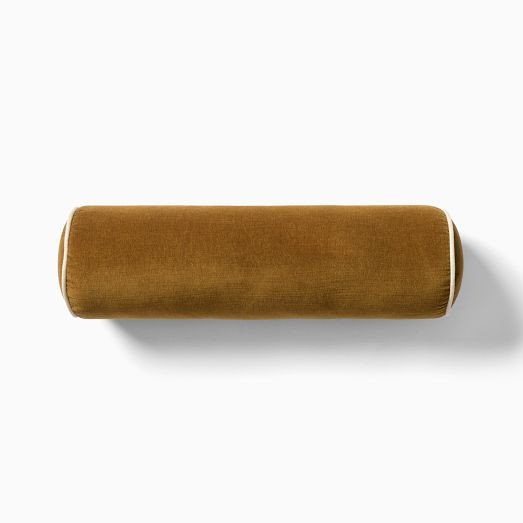 Classic Cotton Velvet Bolster Pillow | West Elm (US)