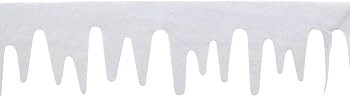 Christmas Winter Felt Icicle Fringe Decor - 48 x 7 Inches - 2 Piece | Amazon (US)