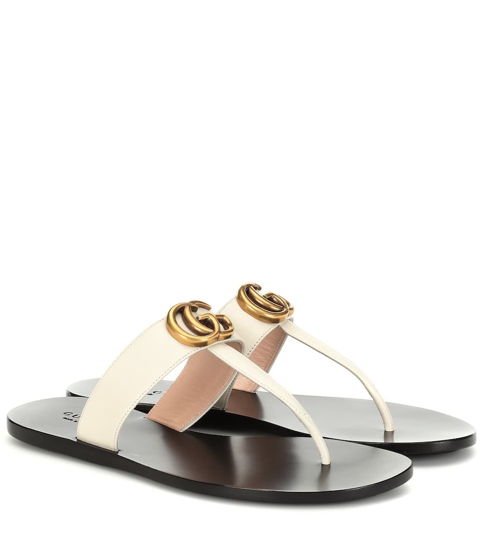 Double G leather thong sandals | Mytheresa (US/CA)
