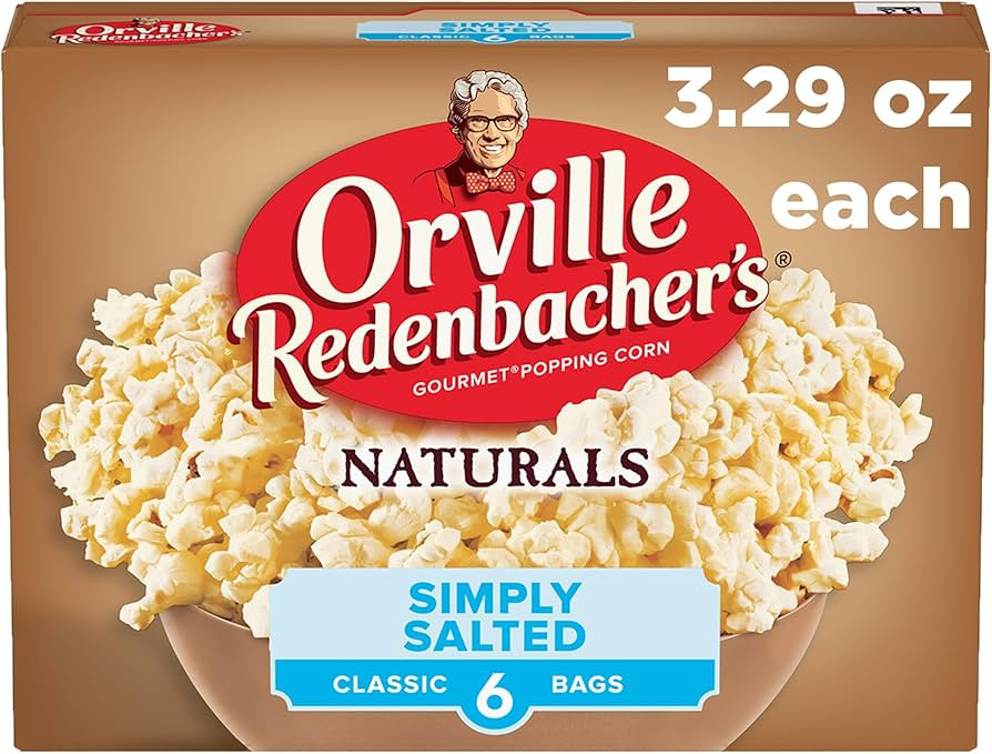 Orville Redenbacher’s Microwave Popcorn, Naturals Simply Salted Popcorn, 3g Fiber Per Serving, ... | Amazon (US)