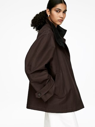 Cotton Jacket – Dark Brown – Women – ARKET GB | Arket UK