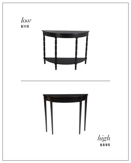 High / Low : Demilune Table 

#LTKstyletip #LTKhome