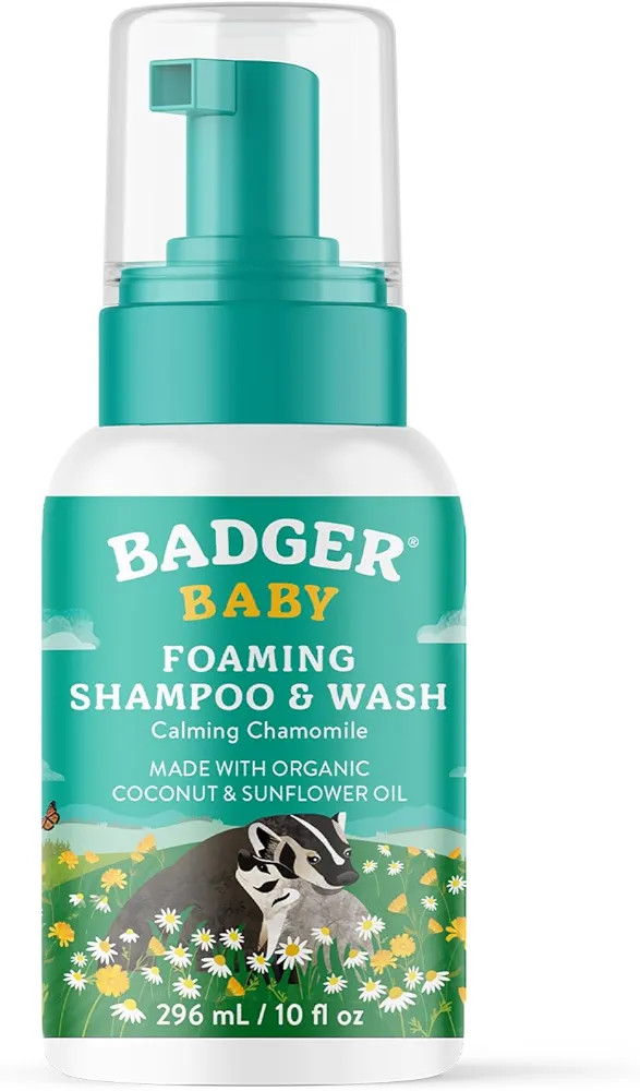 Badger Calming Chamomile Foaming Baby Shampoo and Body Wash, Organic Gentle Newborn or Toddler So... | Amazon (US)