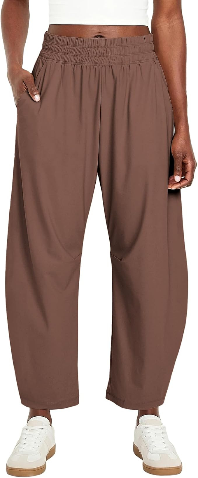Ainangua High Waisted Barrel Pants Women Lightweight Baggy Hiking Athletic Ankle Pants Lounge Pal... | Amazon (US)