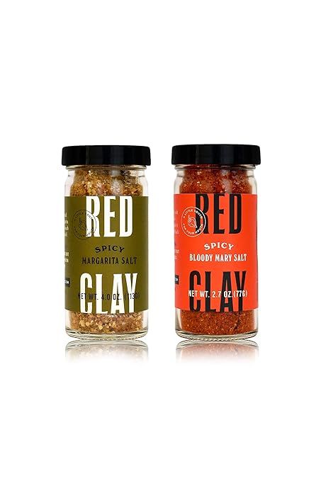Red Clay Drink Salt Duo Gift Box, Spicy Margarita Salt and Spicy Bloody Mary Salt for Cocktails a... | Amazon (US)