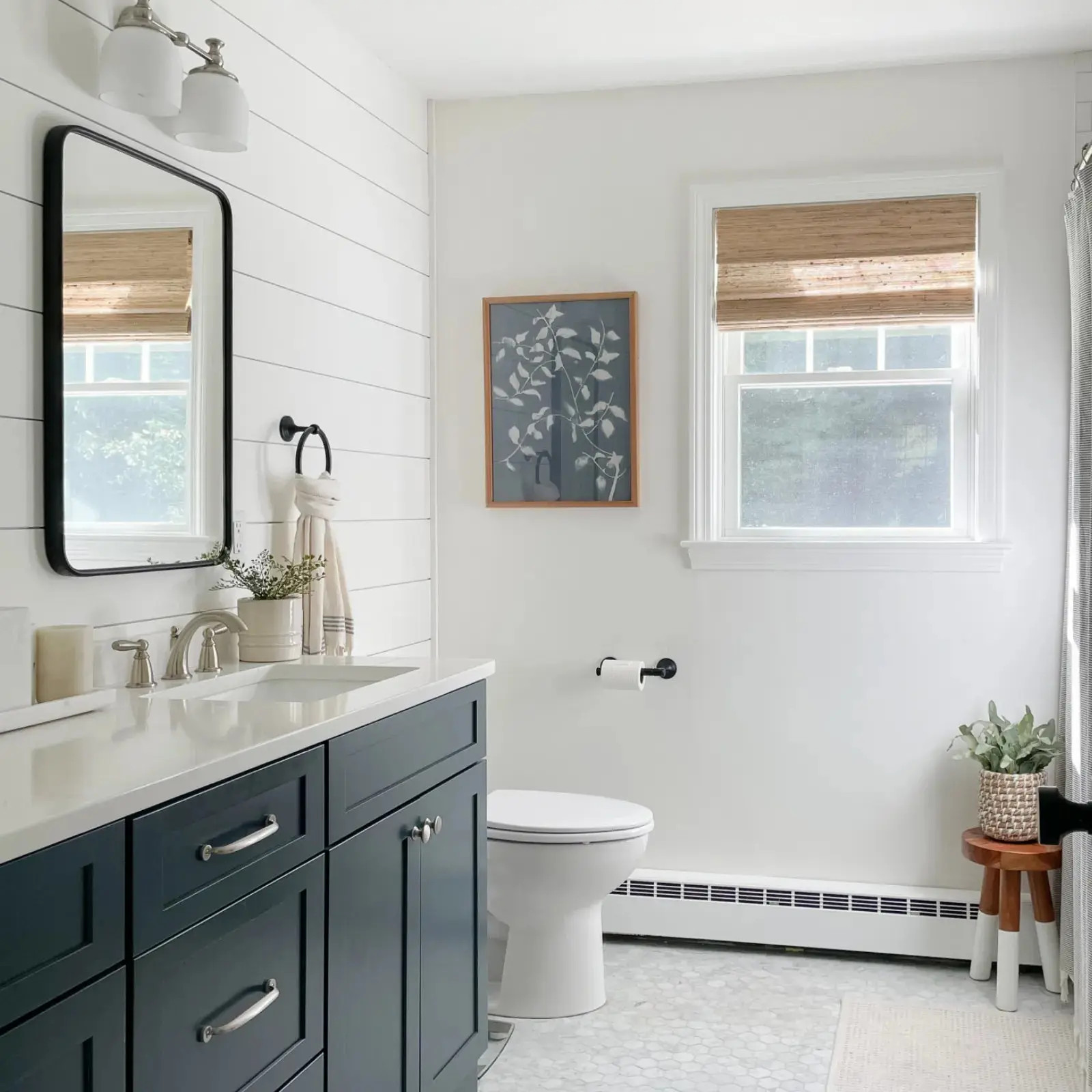 Natural Paper Bamboo Woven Shade - Marble White | TWOPAGES