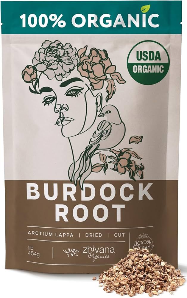 Zhivana Organics Burdock Root Organic Tea (90 cups) – Liver Cleanse Tea Dry Burdock Tea Organic... | Amazon (US)
