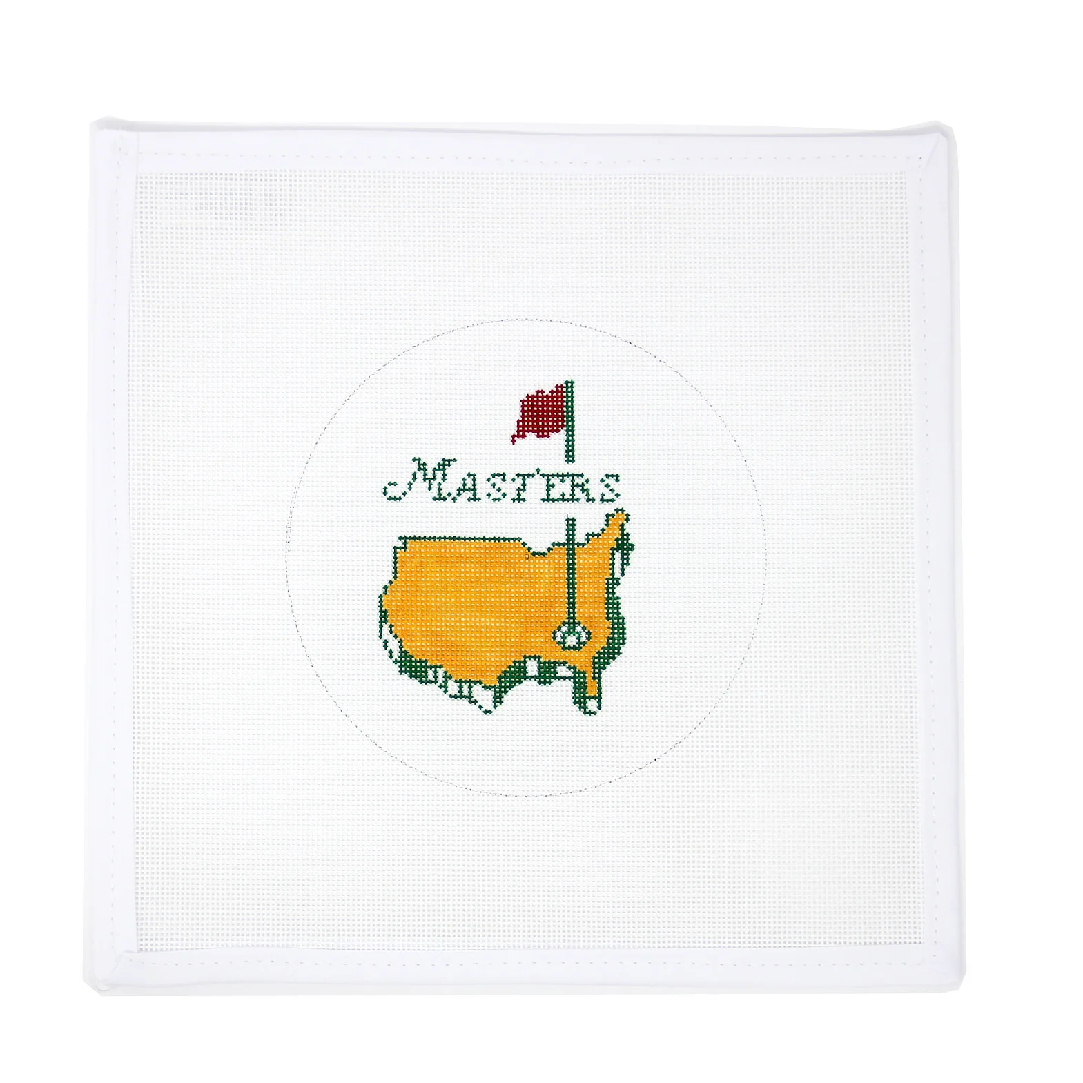 Augusta Golf Logo Round | Greystone Needlepoint
