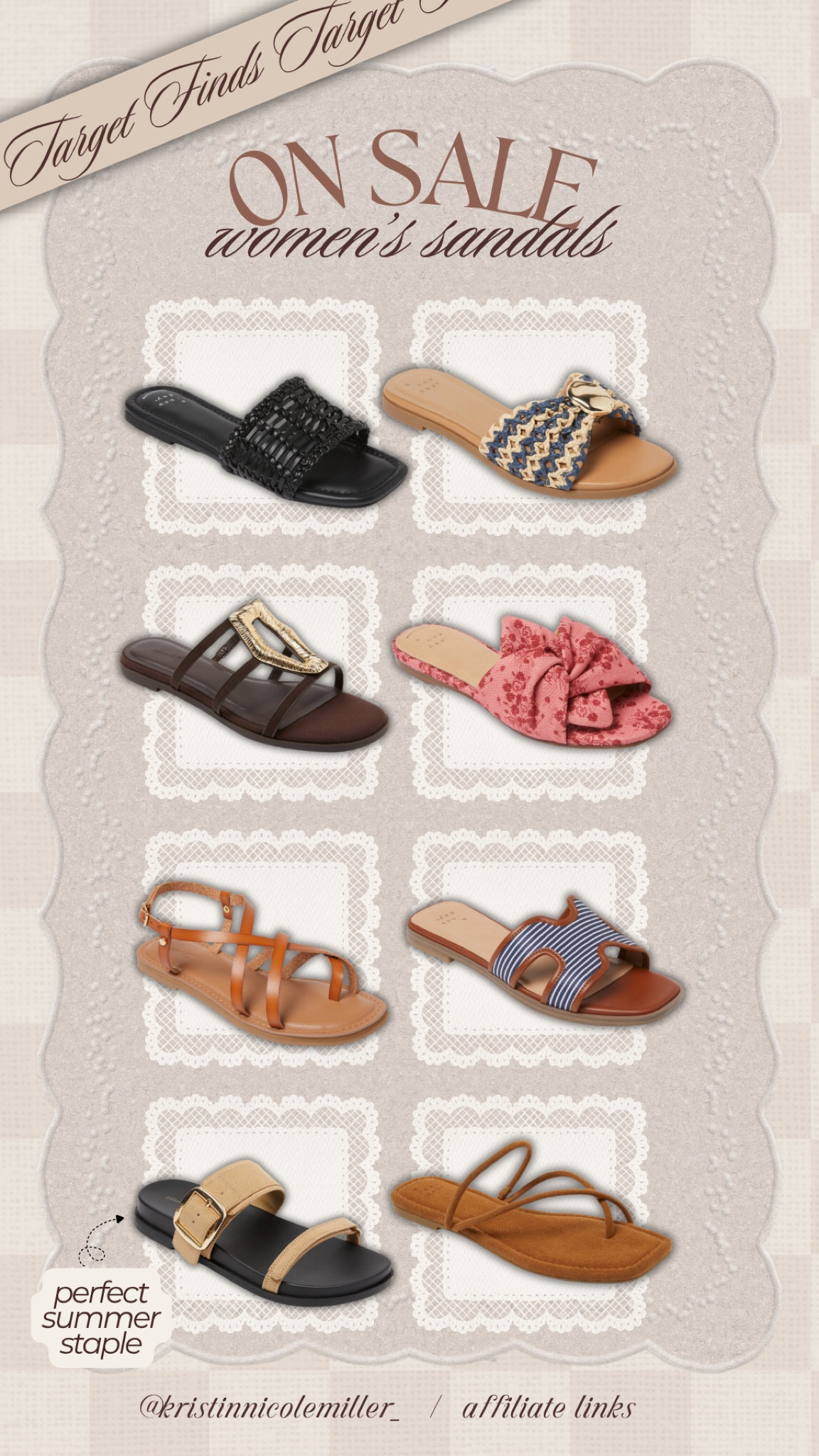 WOMEN’S SANDALS on sale at Target! 

Seasonal spring summer mom finds favorites trending staples must haves neutral 

#LTKmomlife #LTKSeasonal #LTKdayinmylife