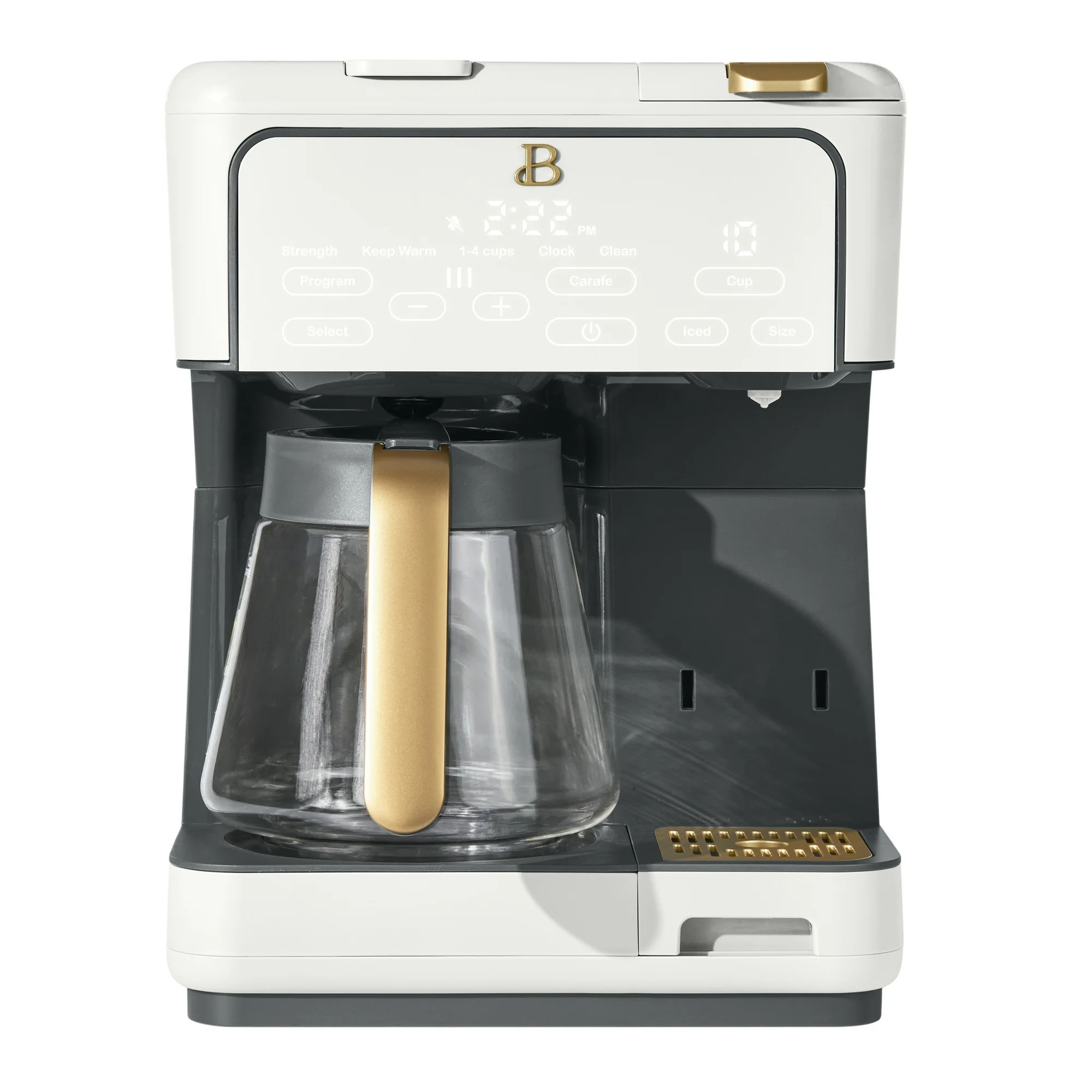 Beautiful Multi-Brew 12-Cup Programmable Drip & Single-Serve Coffee Maker, White Icing by Drew Ba... | Walmart (US)