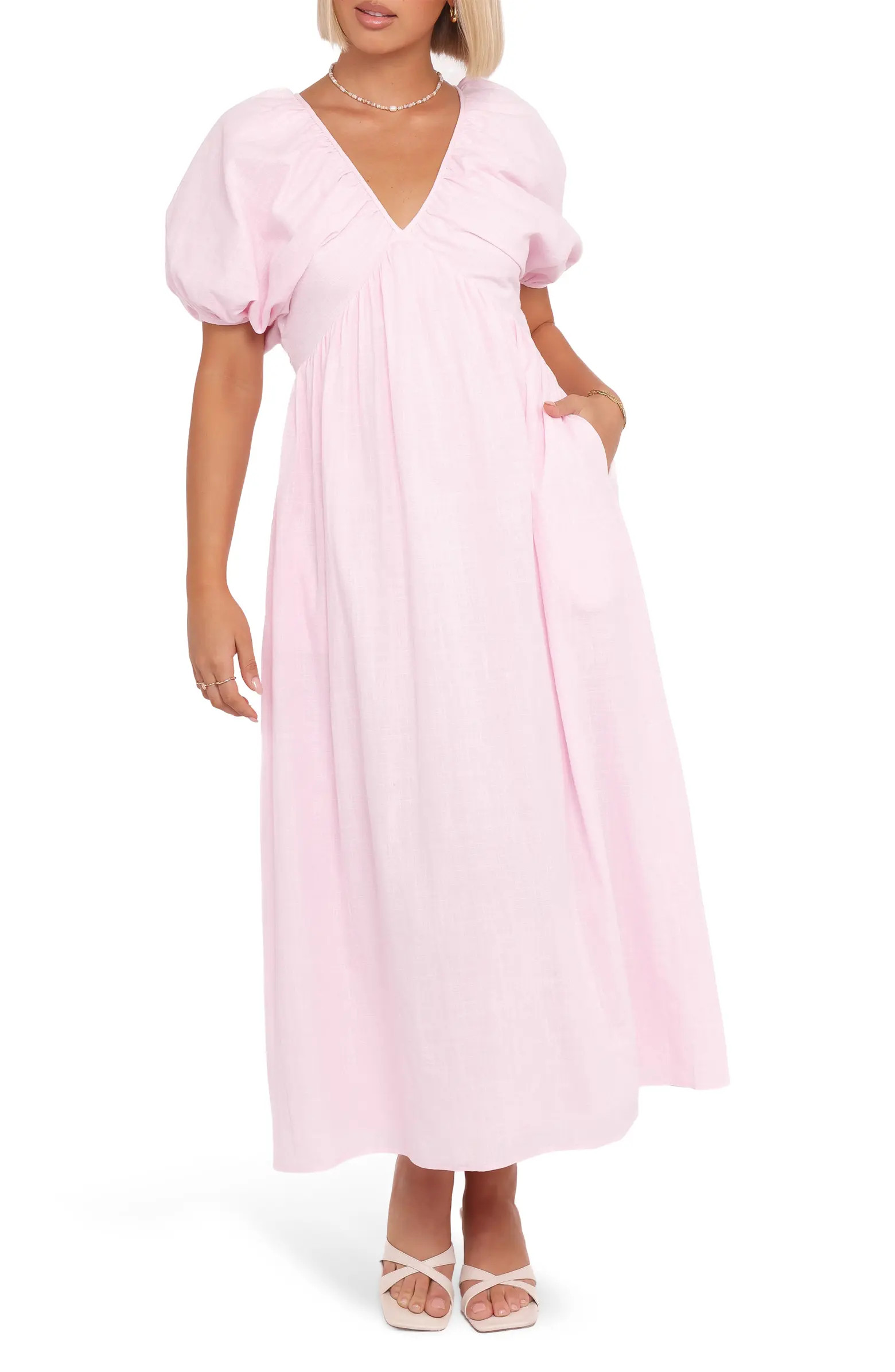 Sullivan Puff Sleeve Cotton Maxi Dress | Nordstrom