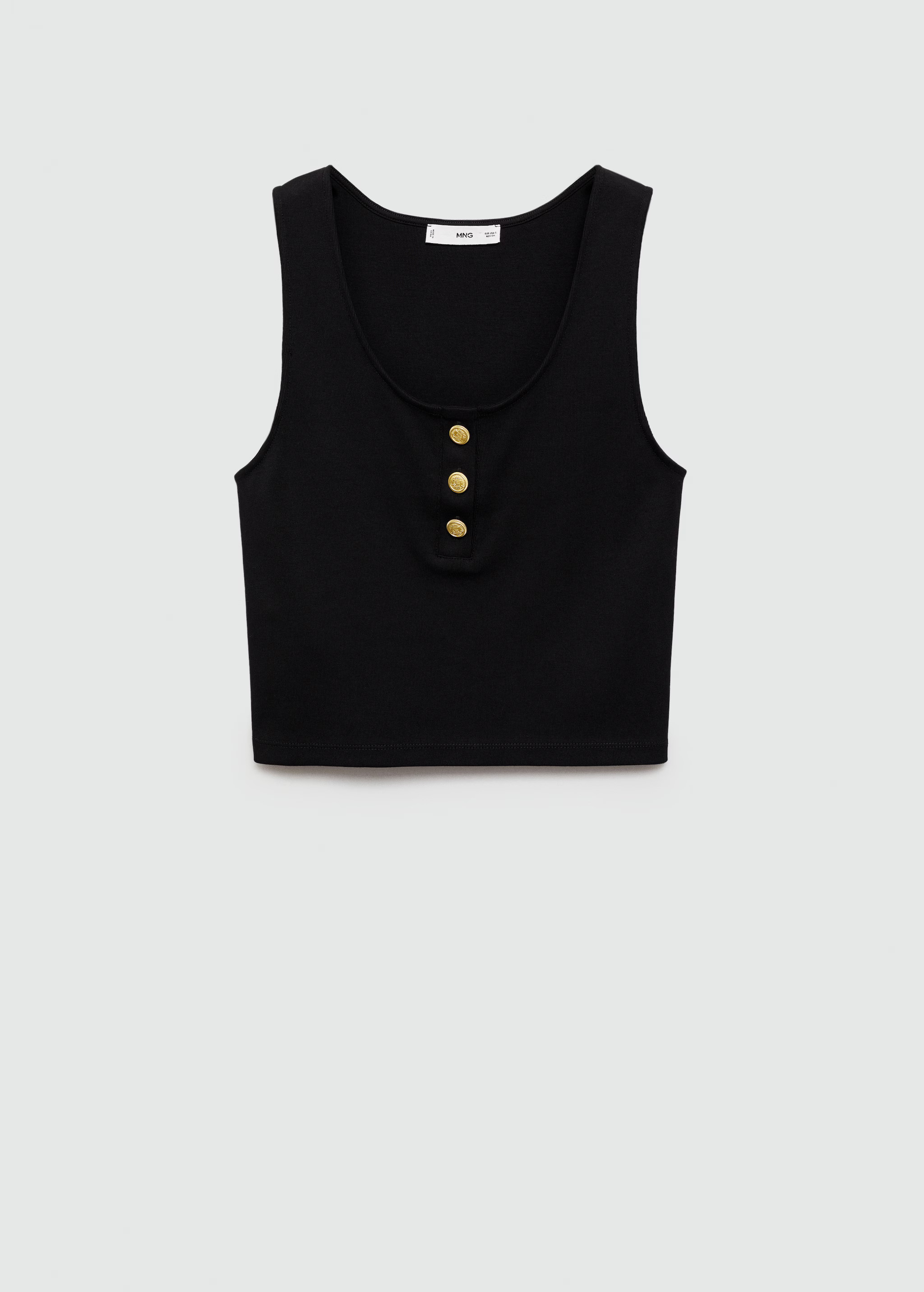 Top with straps and buttons | MANGO (UK)