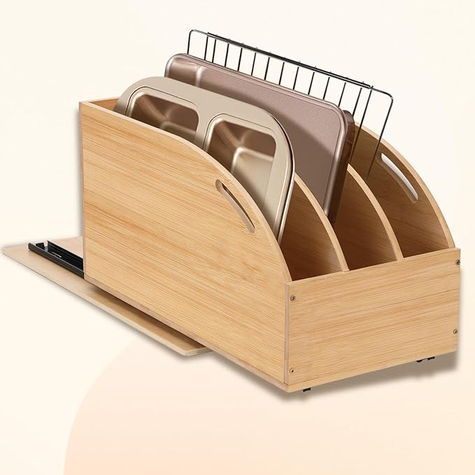 Pull Out Cabinet Organizer, Tray Dividers for Cabinets,21in Dx11inWx11.3in H,Kitchen Pull Out Cab... | Amazon (US)