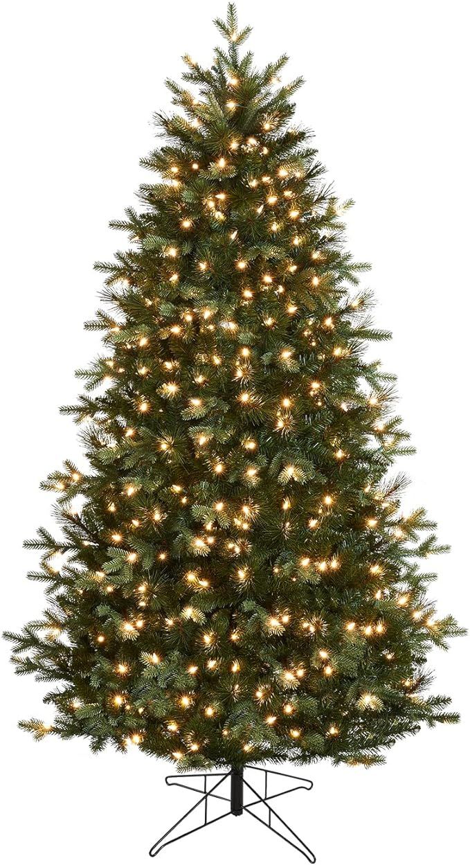 Honeywell 6.5 ft Christmas Tree,Whistler Fir Pre-Lit Artificial Christmas Tree with 400 Warm Whit... | Amazon (US)