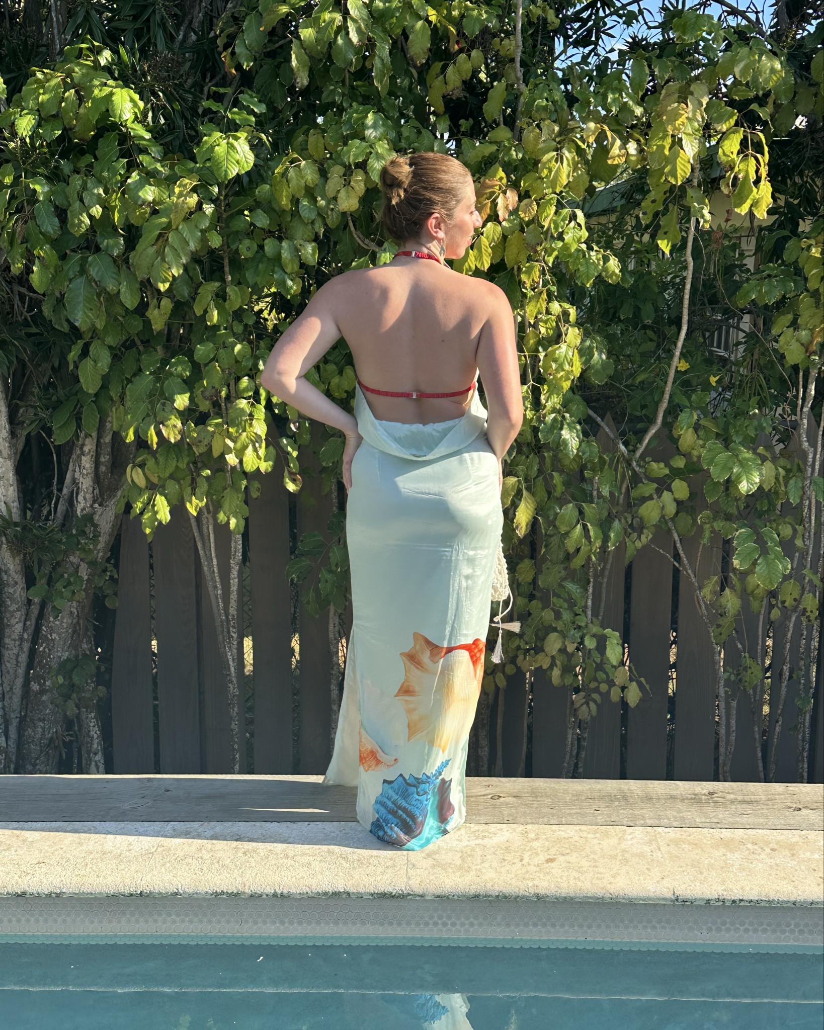 Mermaid dress of your dreams! Beautiful silk gown with contrasting print and halter straps  

#LTKParties #LTKTravel #LTKSwim