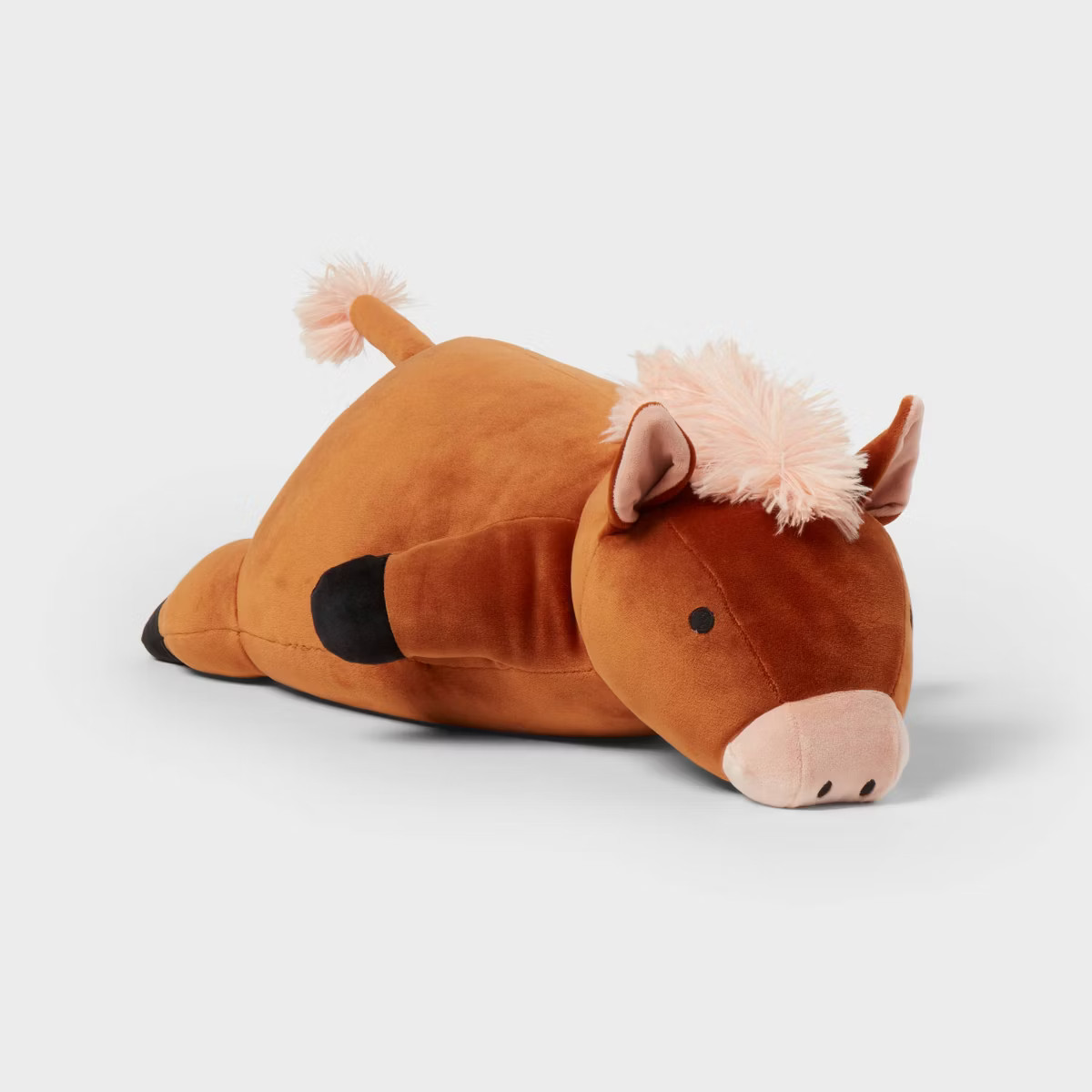 Horse Weighted Plush Kids' Throw Pillow Brown - Pillowfort™ | Target