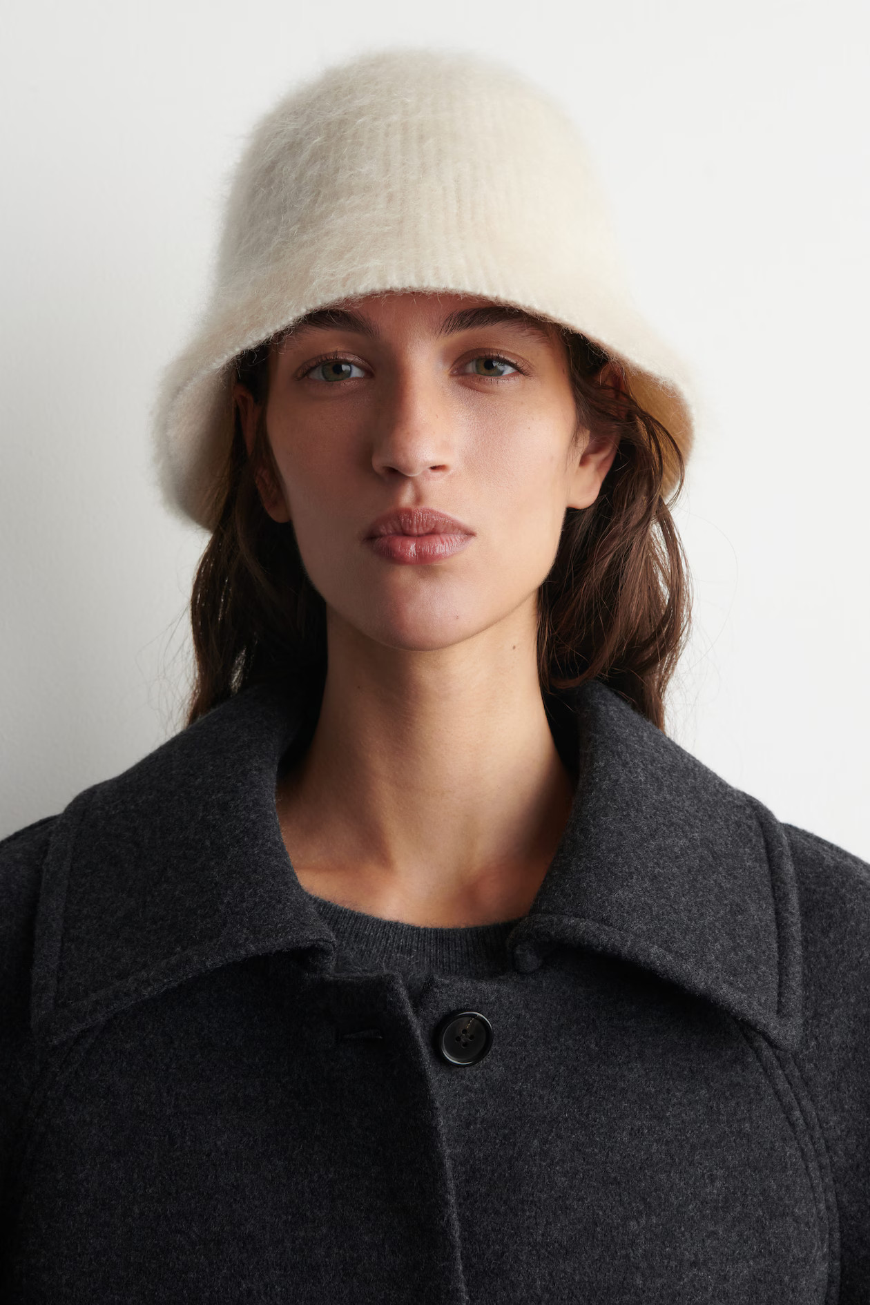 MOHAIR BUCKET HAT - ECRU | COS GB | COS UK