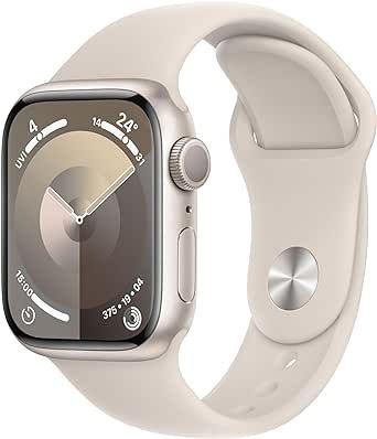 Apple Watch Series 9 [GPS 41mm] Smartwatch with Starlight Aluminum Case with Starlight Sport Band... | Amazon (UK)