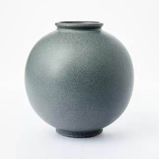 10" x 10" Round Earthenware Vase Gray - Threshold™ designed with Studio McGee | Target