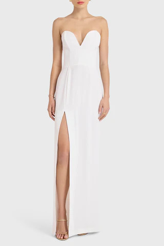 Amanda Uprichard Cherri Gown in Ivory - Size XS | Amanda Uprichard