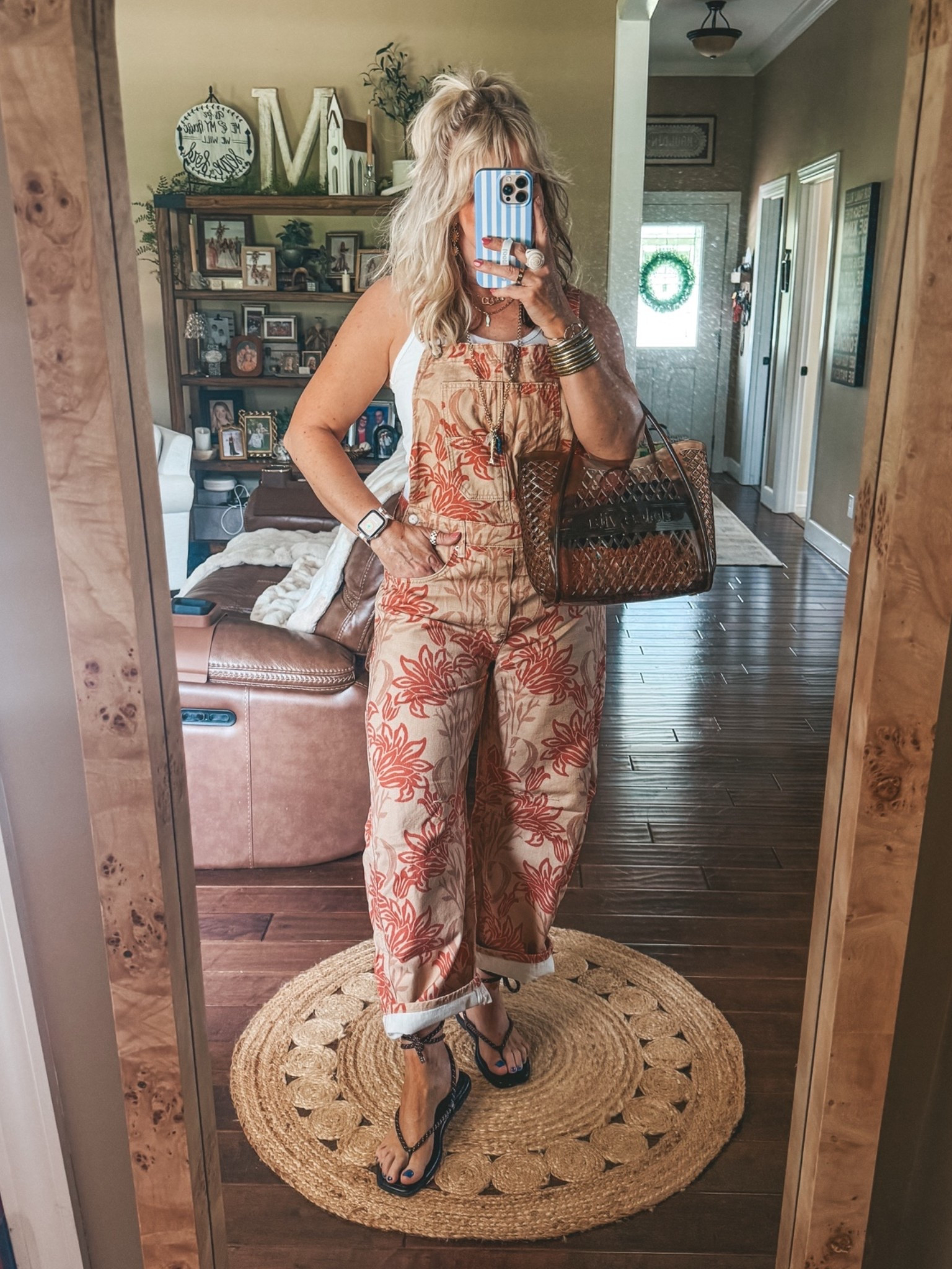 My OOTD 
Overalls last year and I linked some more cute fun printed denim and some is on sale! 
White tank M
Sandals true to size

#LTKootd #LTKOver40 #LTKgrwm