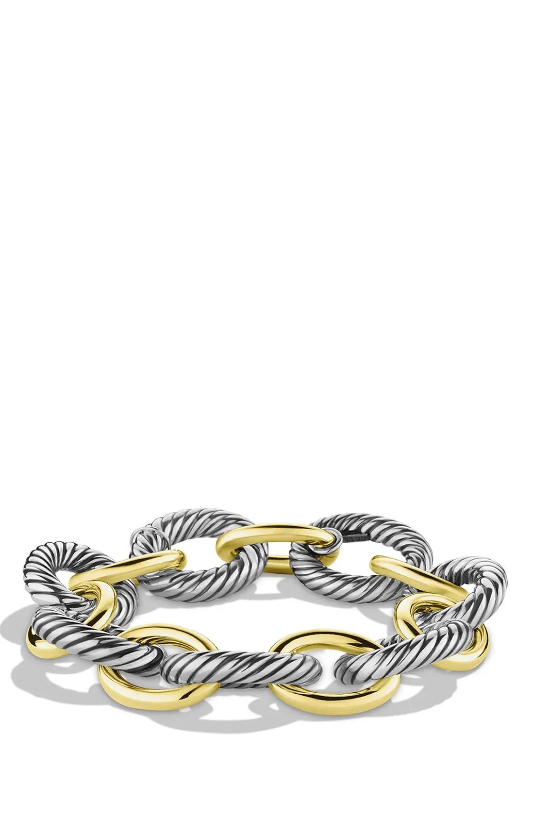 David Yurman 'Oval' Extra-Large Link Bracelet with Gold | Nordstrom