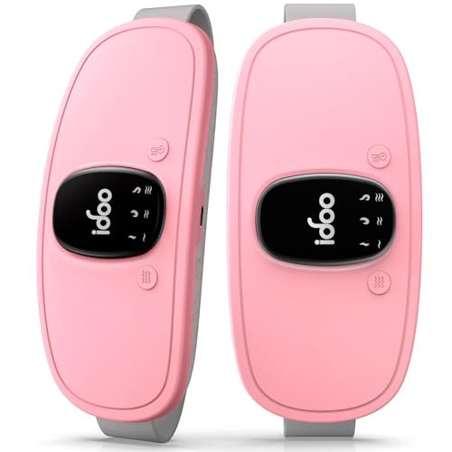 iDOO 2 Pack Portable Heating Pad, FSA HSA Eligible, Heating Pad for Period Cramps and Menstrual Pain Relief with 3 Heat Levels and 3 Massage Modes, Mothers Day Gifts for Mom Wife Daughter(Pink) | Amazon (US)