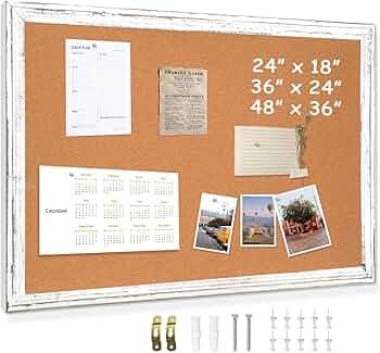 Cork Board for Walls Corkboard 24 x 36 Inches Bulletin Boards for Walls Decorative Hanging Pin Bo... | Amazon (US)