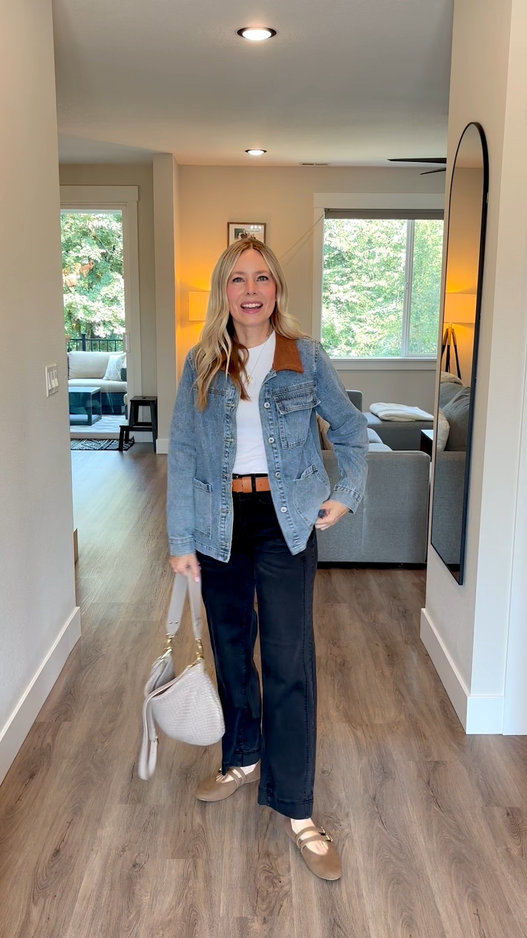 Effortless fall style 🍂 A classic denim jacket layered over a white tee, wide-leg pants, and neutral flats—easy, comfortable, and chic. Finished it off with a soft neutral bag that goes with everything ✨

Shop the look here 🤍 Everything is linked for you on LTK so you can easily recreate this outfit!

#LTKstyletips #LTKSeasonal #LTKfall #FallOutfitInspo #CasualStyle #EverydayOutfit #FallStyleEdit #DenimJacketStyle #WideLegPants #NeutralStyle #EffortlessStyle #OOTDFall

#LTKFallSale #LTKTravel #LTKSeasonal
