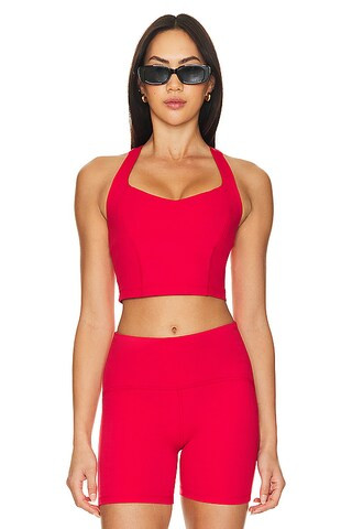 Beyond Yoga PowerbeyondIntensity Racerback Cropped Tank in Retro Red from Revolve.com | Revolve Clothing (Global)