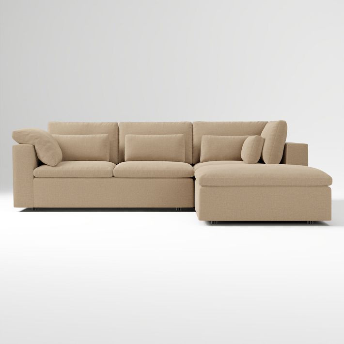 Harmony Modular 3-Piece Ottoman Sectional (118&ndash;128") | West Elm (US)