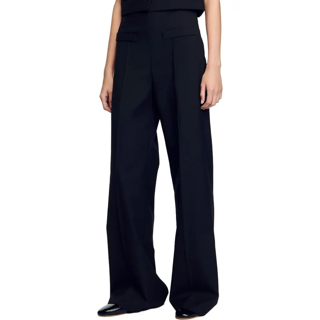 SANDRO Suit trousers in Black at Nordstrom, Size 42 Eu | Nordstrom