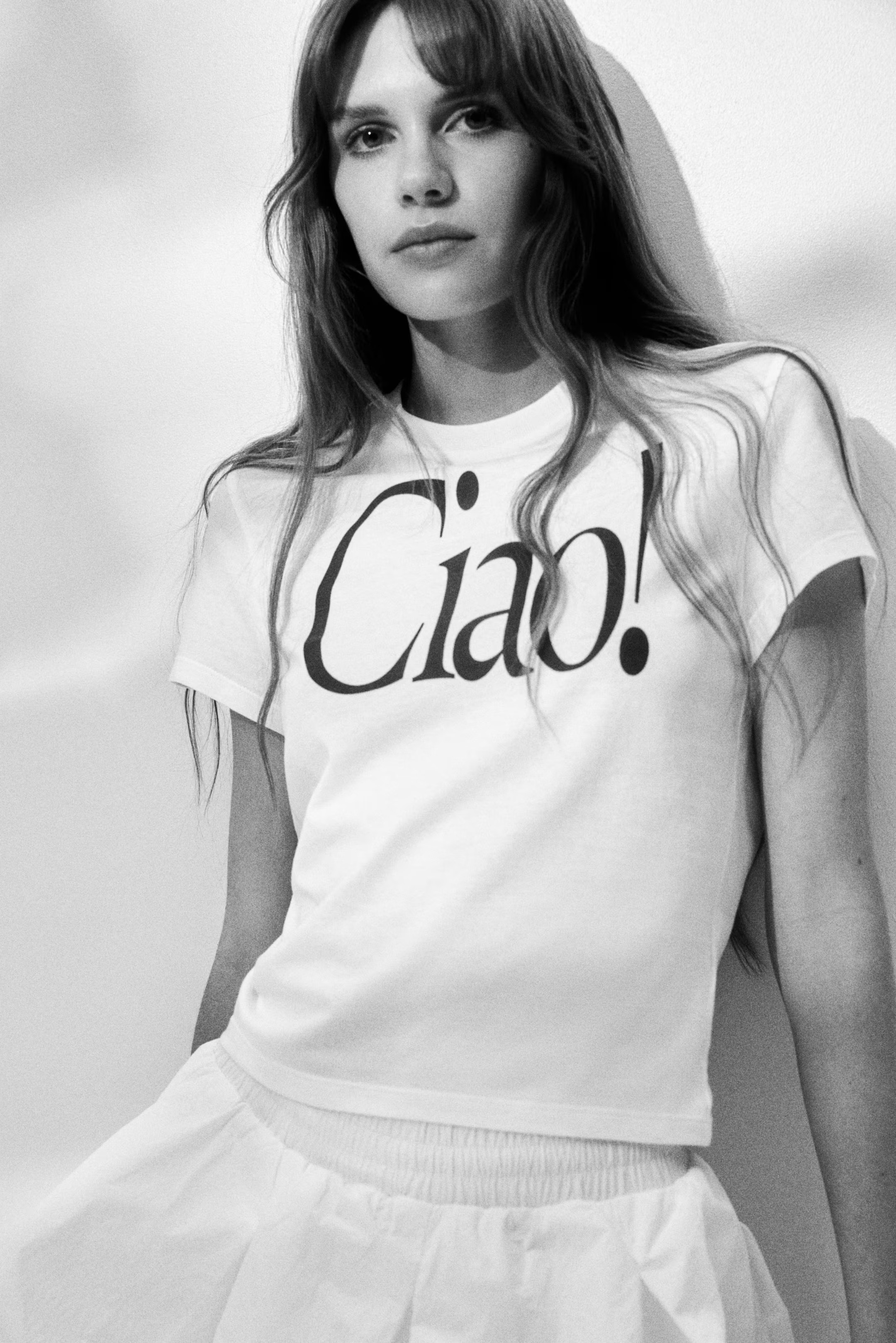Printed T-Shirt - White/Ciao! - Ladies | H&M US | H&M (US + CA)