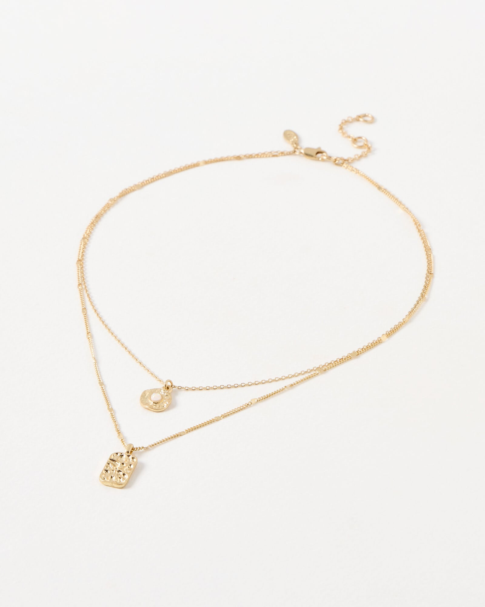 Claire Molten Charm Layered Pendant Necklace | Oliver Bonas | Oliver Bonas (Global)