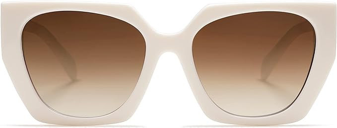 SOJOS Retro Square Cateye Polarized Sunglasses Womens Trendy Oversized Designer Shades SJ2205 | Amazon (US)