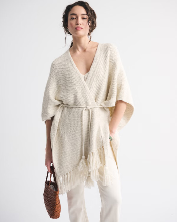 Fringe Belted Cardigan | Abercrombie & Fitch (US)