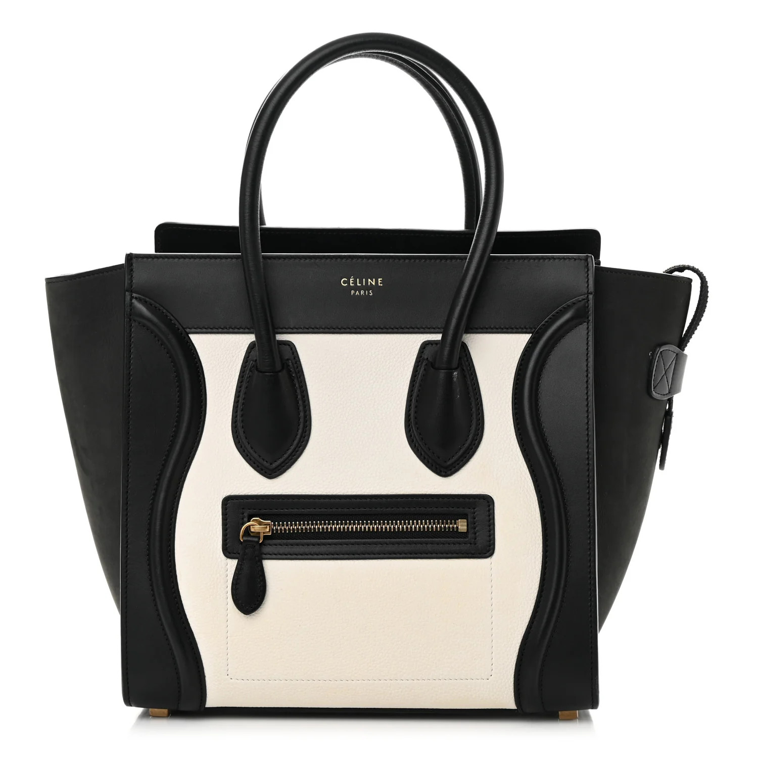 Baby Grained Calfskin Tri-Color Micro Luggage White Liquorice | FASHIONPHILE (US)