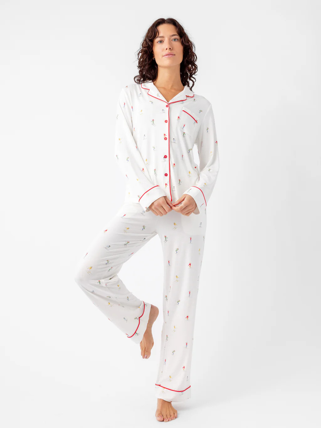 Women's Stretch-Knit Long Sleeve Bamboo Pajama Set | Cozy Earth